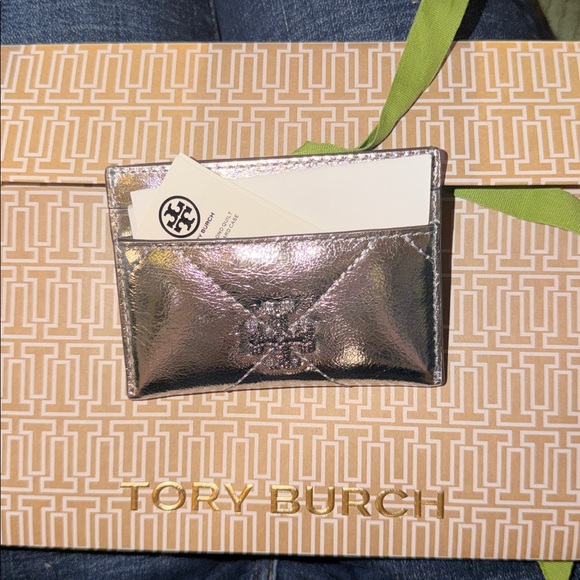 NWT tory burch kira diamond card holder